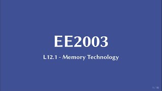 L12.1 - Memory Technology