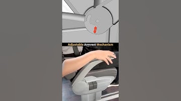 New Innovative idea, Adjustable automatic armrest mechanism ✅ #cad #innovation #3ddesign #solidworks