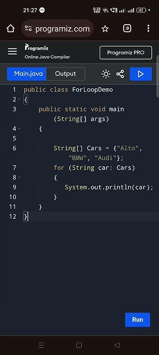 Learn Java : Simple for loop with array - YouTube