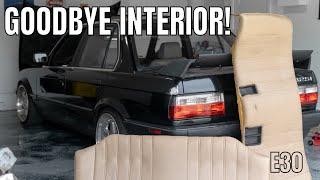 NO MORE INTERIOR…GUTTING MY BMW E30!!