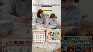 50 Printable Coloring Books for Kids Ages 3–6, Mega Bundle — a screen-free printable for busy…
