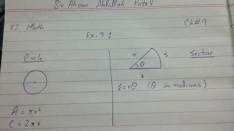 XI Math Chap 9 - Fundamentals of Trigonometry Ex 9.1 Solution by Sir Ahsan Abdullah Patel - Part 2