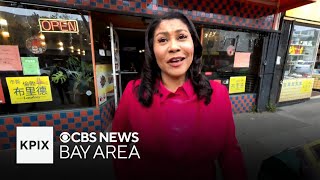 San Francisco Mayor London Breed returns from China, appears in public to campaign for her position