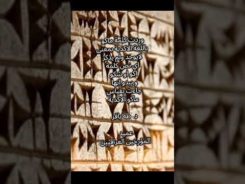 اصل كلمة ماكو باللهجة العراقية طه باقر العراق العراق القديم الاكدية اكد الاكديين العرب