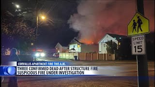 3 dead in "suspicious" Corvallis apartment fire