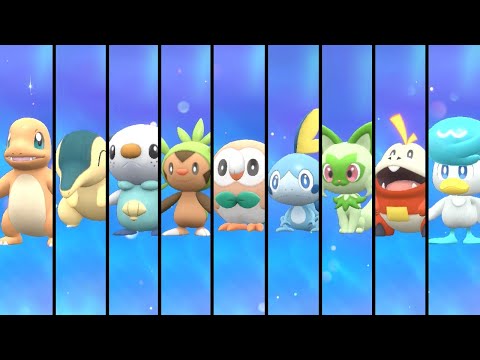 Pokémon Sword & Shield : All Starters Evolutions Comparison (Crown