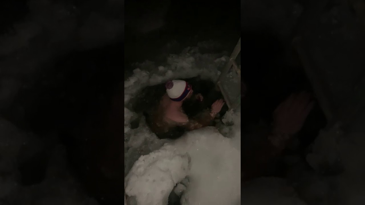 Vinterbad på Hugsnäset