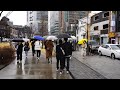 [4K Seoul Rain Walk] 연남동에서 홍대입구 비오는 거리 걷기 Raining Street Walking. Seoul ソウル. 汉城. 首尔