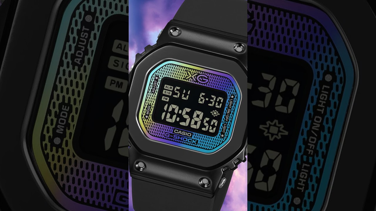 Casio G-Shock GM-S5600XG-1 with Rainbow Vapor Deposition - YouTube