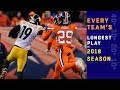 Every Team's Longest Play of the 2018 Season