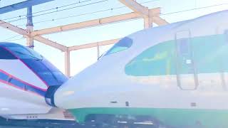 【新白河駅】E2系1000番台J66編成200系カラー+E3系1000番台L編成つばさ