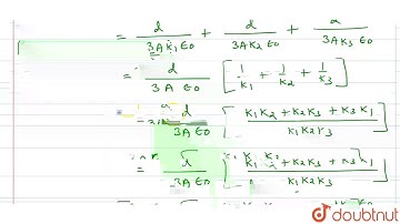 Find the equivalent capacitance between `A` and `B`.`A`: area of each plate, `d`: separation