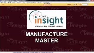 Manufacture Master In Acme Insight Software [Marathi] screenshot 4
