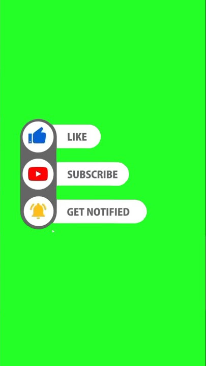Green screen animated subscribe button - free download