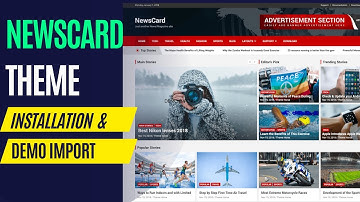 How to Import Demo Content Newscard WP Free Theme 2022