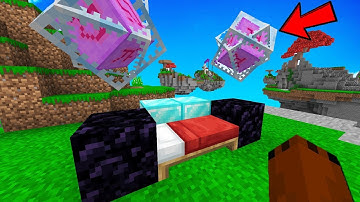 Minecraft Bedwars but Every Block you place is RANDOM...