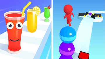 Juice Run Vs Stack Rider Walkthrough All Levels Android iOS Gameplay DE4B