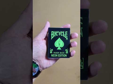 Unboxing - Bicycle Neon Green Rider Back playing cards!