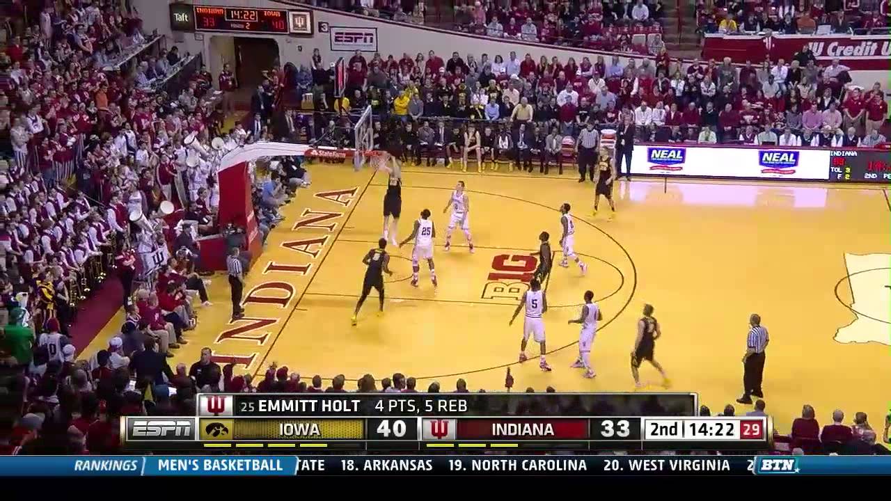 Iowa at Indiana   Men's Basketball Highlights