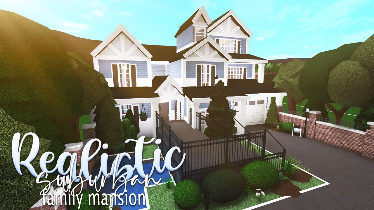 Realistic Suburban Family Mansion 🍂 | 170k | Roblox | Bloxburg ...