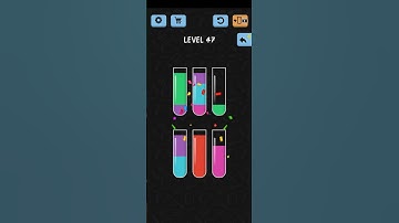 Water color sort level 47 Gameplay walkthrough solution ios (Android)