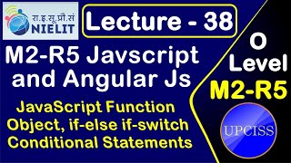 O Level M2 R5 Chapter 5 | JavaScript Conditional Statements in Hindi | Lecture 38