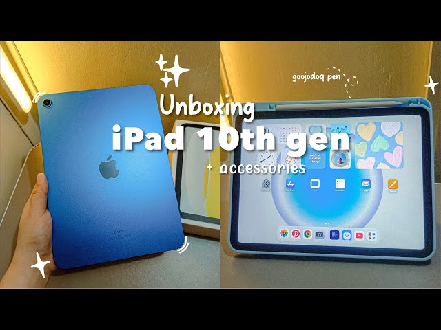 iPad 10th gen unboxing (256GB) 🩵 + accessories, alternative apple