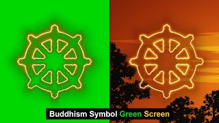 Green Screen Buddhism Symbol | Buddhism Symbol Green Screen | Green BackGround Screen