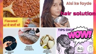 Alsi ke fayde in hair problem (home remedies)just natural.... #mydailyvlog #patna #home #homemade..