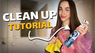 Cleaning the Mirror in a Transparent Raincoat