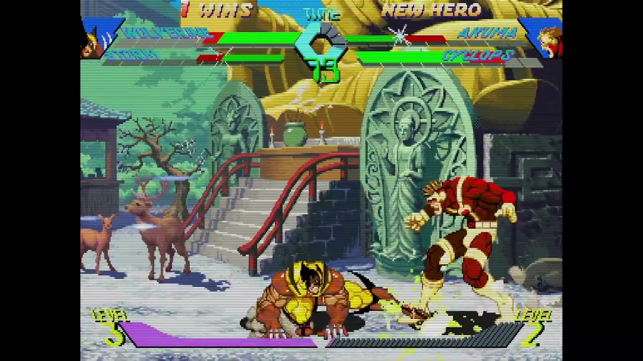 X-Men vs. Street Fighter - Wolverine, Storm vs. Akuma, Cyclops 4