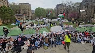 Yale Encampment RE-ESTABLISHED Protected by Protesters in Solidarity with Gaza