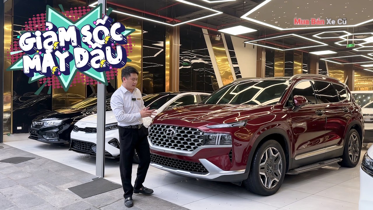 Xe Ô tô Cũ 7 Chỗ Máy Dầu Hyundai Santafe 2.2Premium 2021 Giảm Sốc