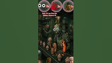 Only 1% can Find the Hidden Stickers 👀  #oddoneout #challenge #quiz