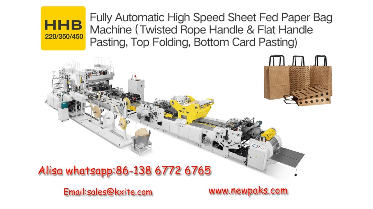 Automatic Sheet Feeding Paper Bag Making Machine - YouTube