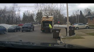 Police in Ohio chase man who hid in garbage can after fleeing traffic stop