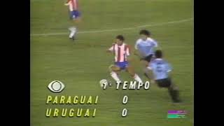 Copa América 1989: Paraguay 0-3 Uruguay (12/07/1989). Narración en inglés.
