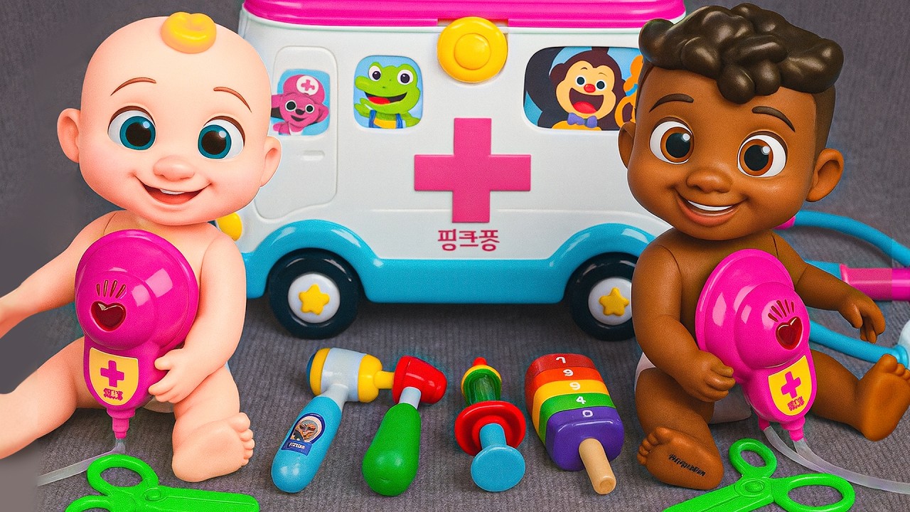 Unboxing COCOMELON Doctor Set, Pinkfong First Aid Toys & Ambulance Playset | Fun Review Toys
