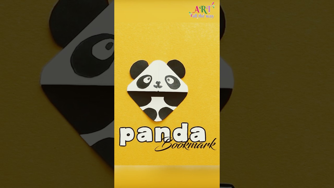 The EASY WAY to Make an Origami Panda Bookmark