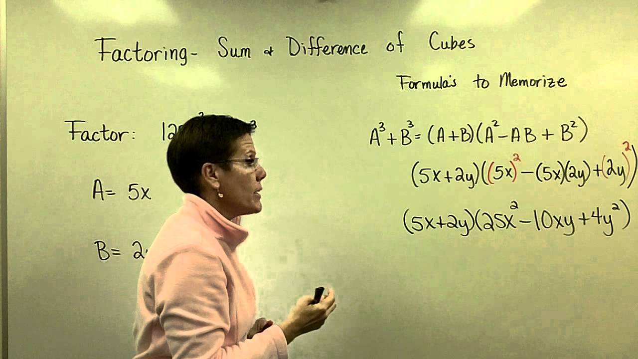 Factoring - Sum & Difference of Cubes - Part 2 - YouTube