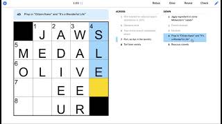 Today's New York Times NYT Mini Crossword 26 December 2022 solved answer
