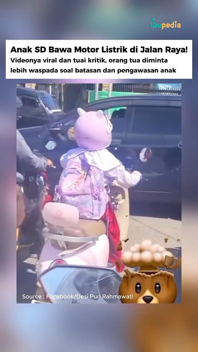 Viral! Elementary School Student Rides Electric Motorcycle on Highway