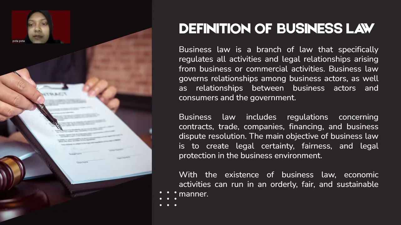 INTRODUCTION TO LAW AND BUSINESS LAW