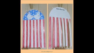 4th of July Craft American Flag Wind Sock Activities