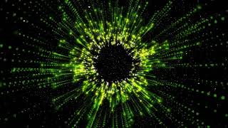 Abstract Green Colorful Growing Particle Background Animation