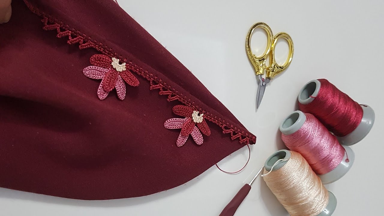 620 - Kat Kat Üç Boyutlu Görünümüyle Çeyizlik Tığ Oyası Yapımı