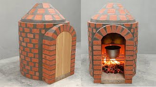 How to make a multi function oven from brick and clay - pizza oven