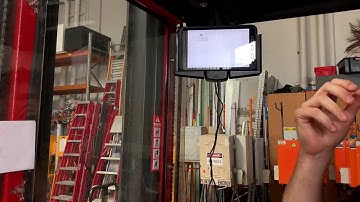 Samsung Tab Active3 Power and Data Cradle on a Forklift with RAM Mounting Solution by Strike