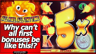 All Fire, All The Time Slot - Great First Bonus in New To Me Konami game