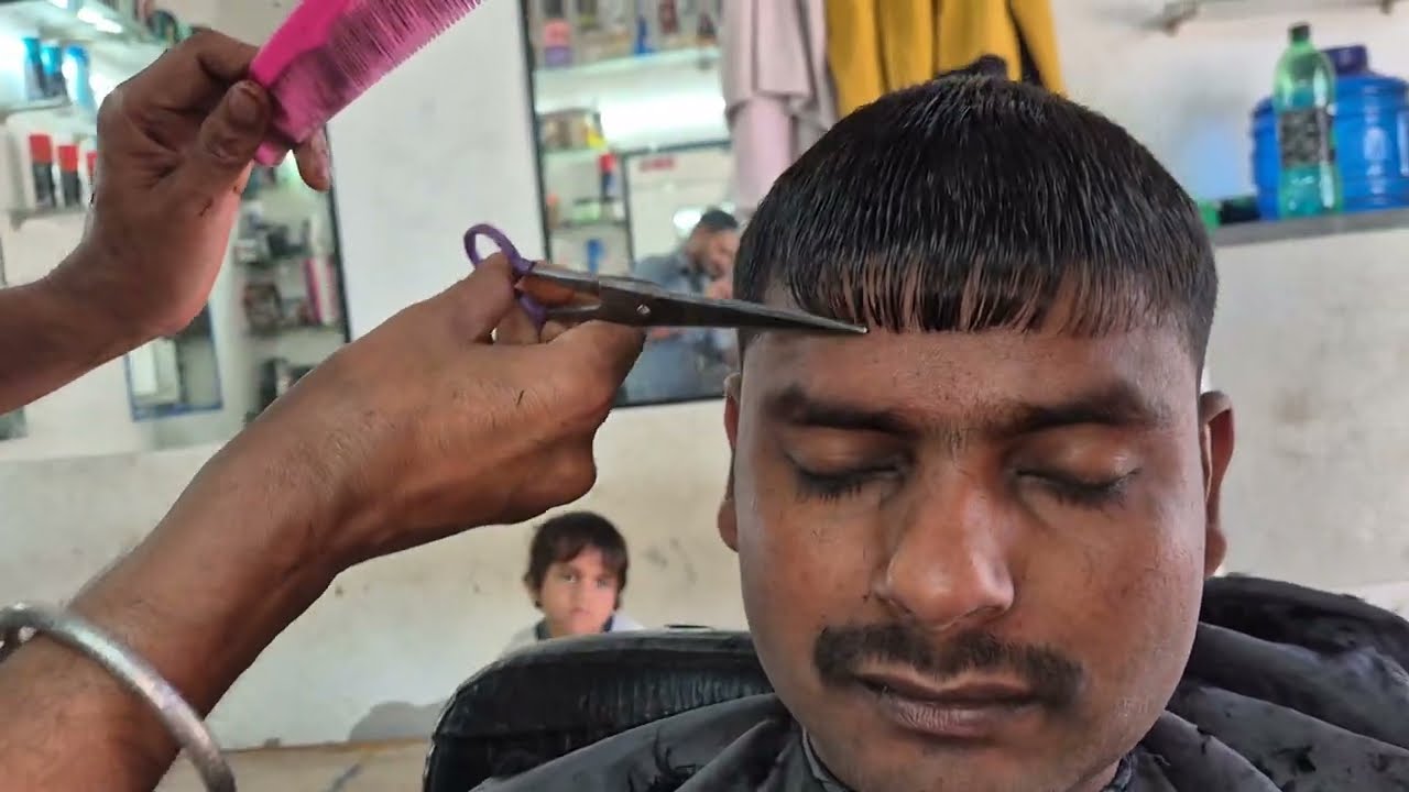 Indian man haircut series 108